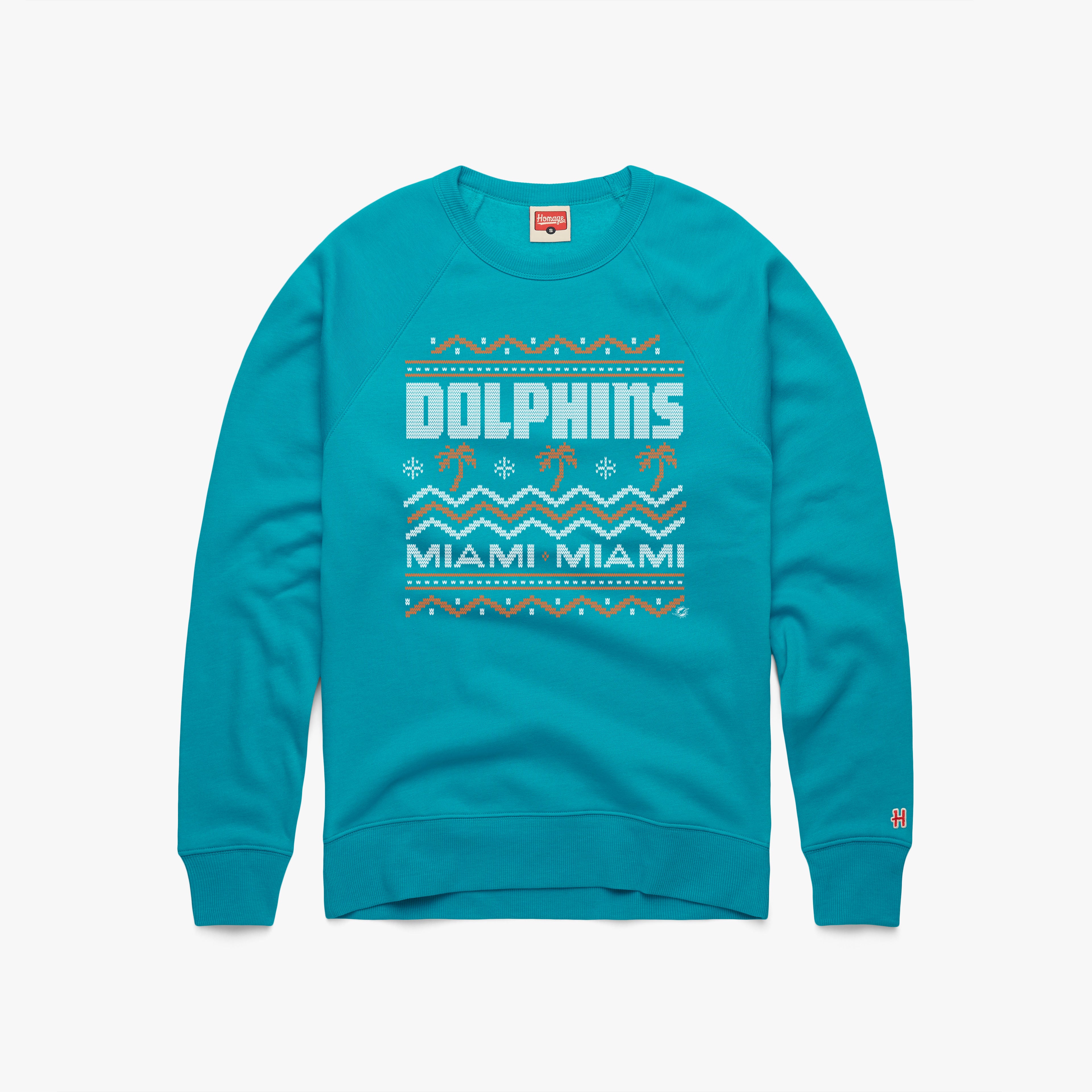 Miami Dolphins Holiday Crewneck Buy Cheap Pay With Paypal