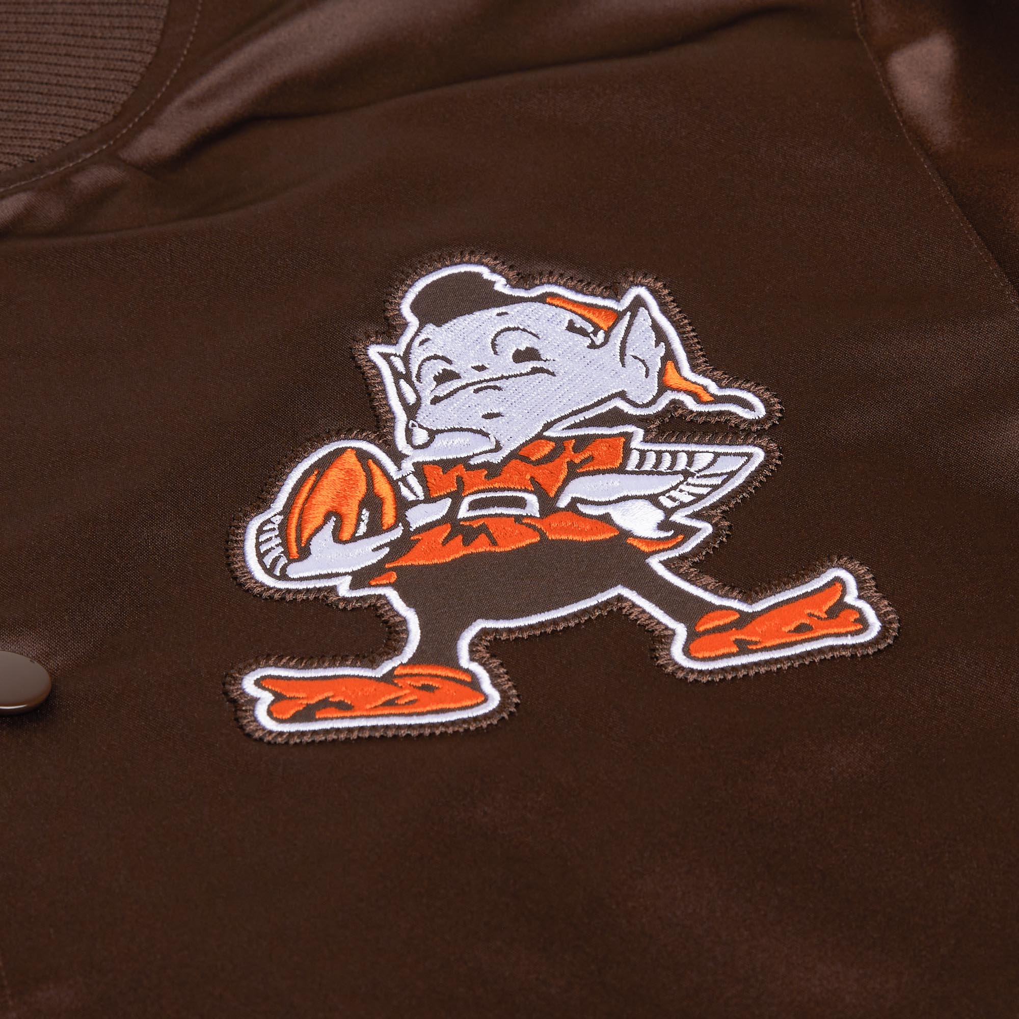 HOMAGE X Starter Browns Heavyweight Satin Jacket Discount Best Sale