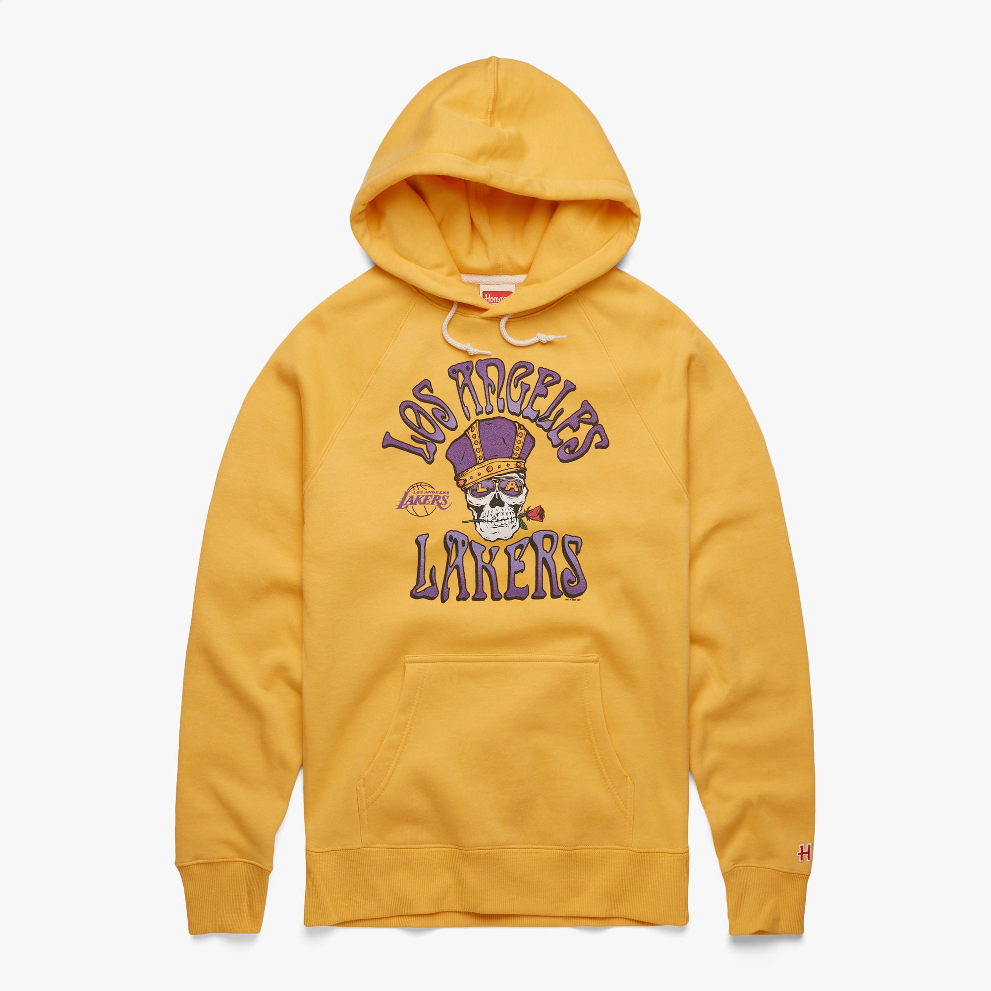 NBA x Grateful Dead x Lakers Skull And Rose Hoodie Safe Shopping Cheap Online