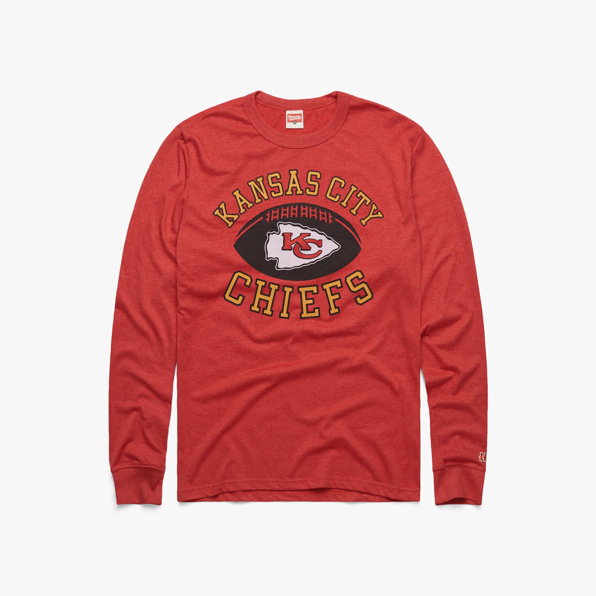 Kansas City Chiefs Pigskin Long Sleeve Tee Clearance Hot Sale